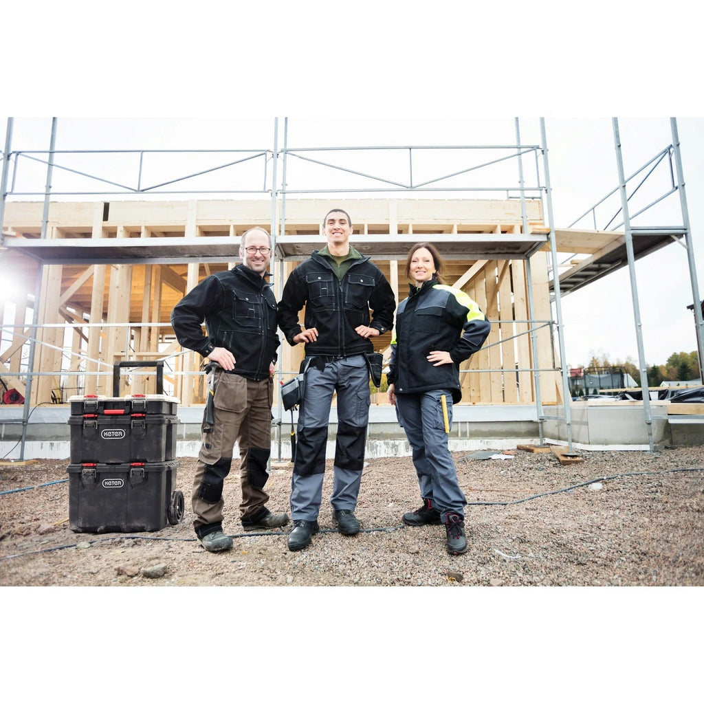 Keter Stack-n-Roll – Système modulaire 3 pièces de rangement et d'organisation d'outils mobile en résine durable
