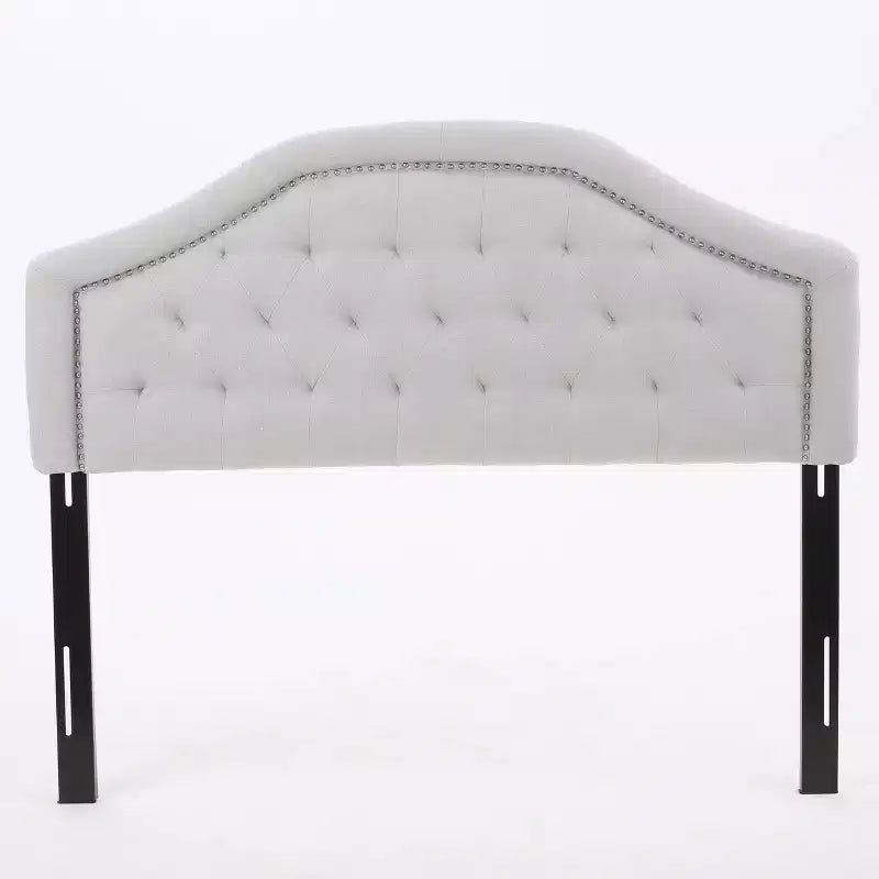 Tête de lit capitonnée avec clous décoratifs, Grand lit/Très grand lit