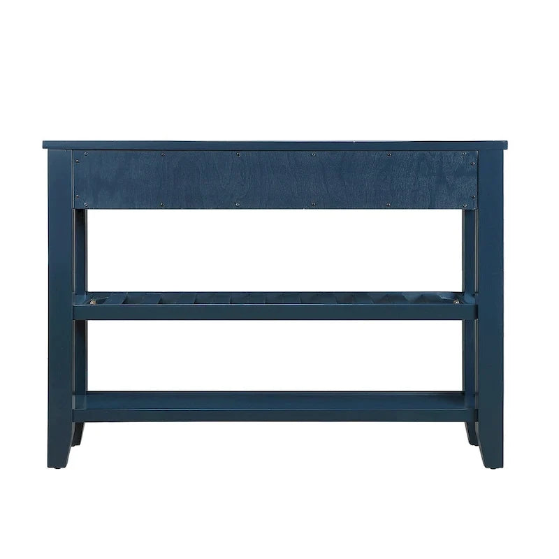 Table console de 42 po avec tiroirs et étagères à niveaux