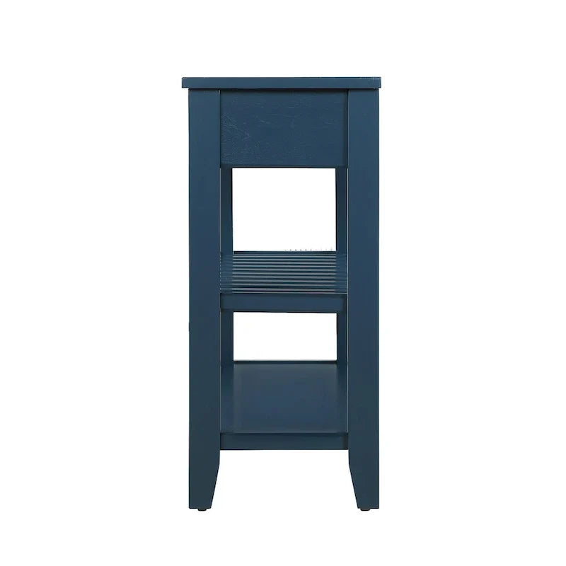 Table console de 42 po avec tiroirs et étagères à niveaux