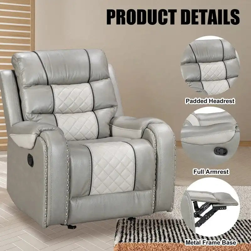 Grand fauteuil inclinable en similicuir de style américain pour salon