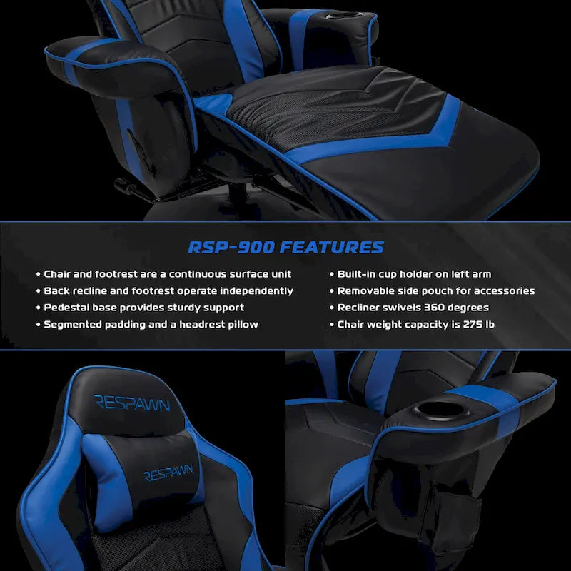 Fauteuil inclinable de jeu - Chaise de jeu inclinable avec repose-pieds