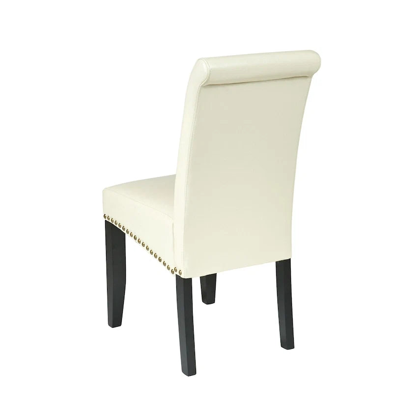 Chaise Parsons Copper Grove Five Bridge Eco en similicuir avec clous