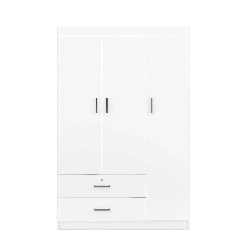 Armoire 3 portes avec 2 tiroirs