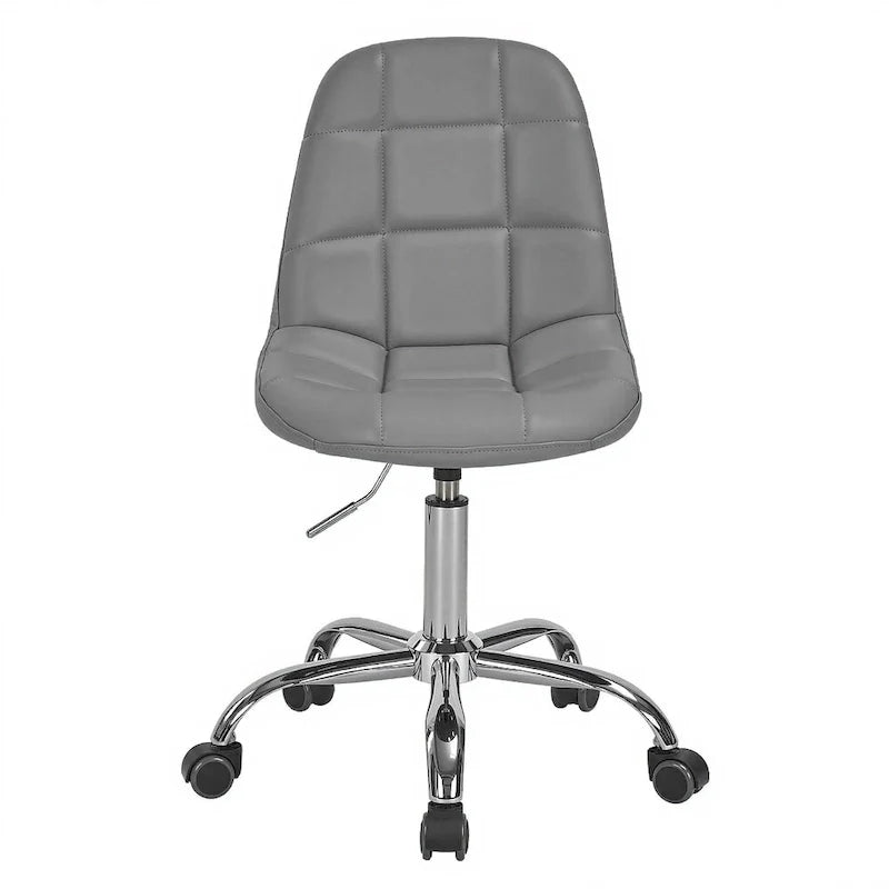 Chaise de bureau à domicile sans accoudoirs Javlergo, chaise de bureau d'ordinateur réglable en hauteur avec roulettes