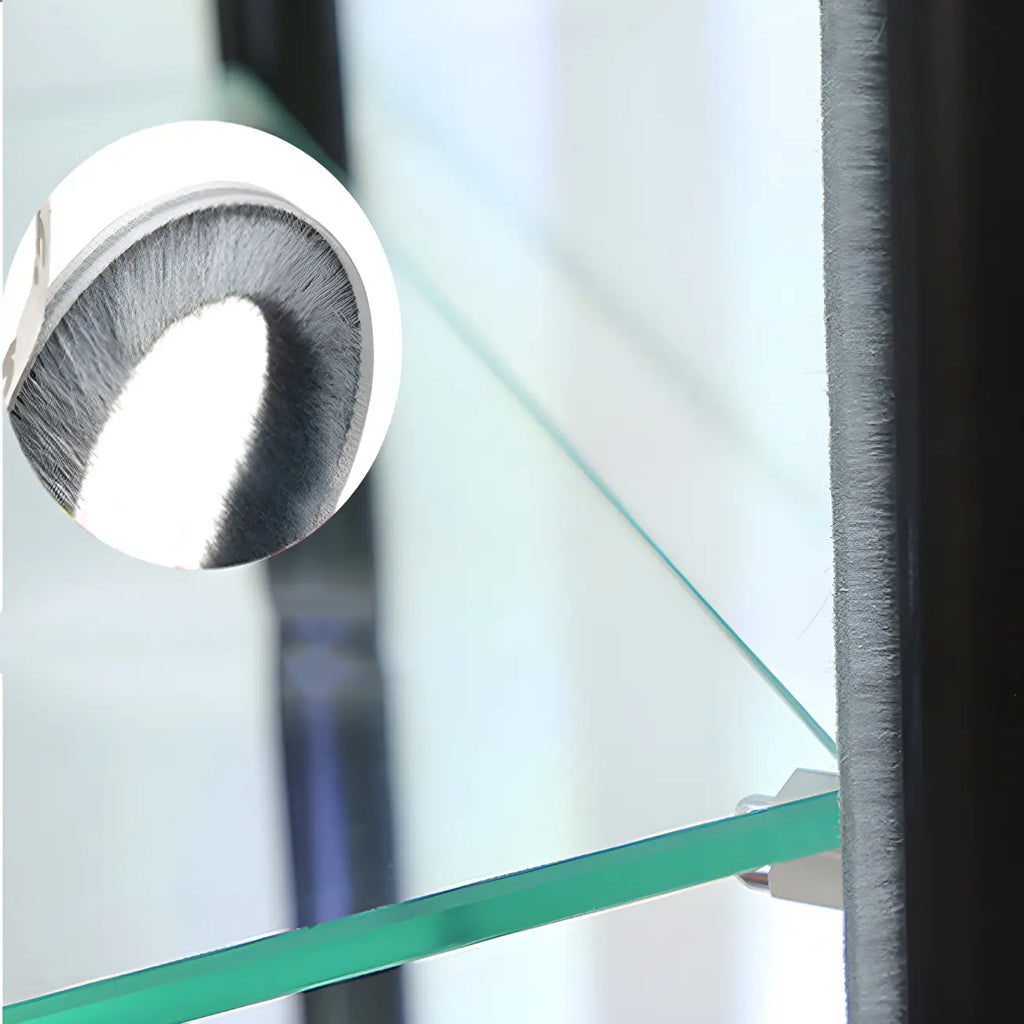 Vitrine rectangulaire contemporaine en verre noir