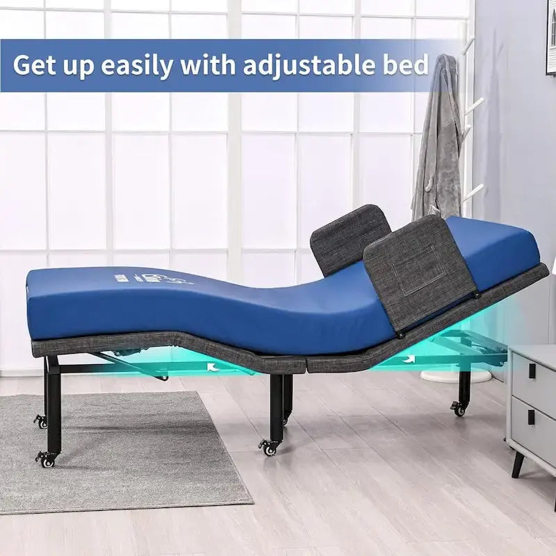 Lit articulé avec télécommande sans fil, sommier électrique avec ou sans matelas