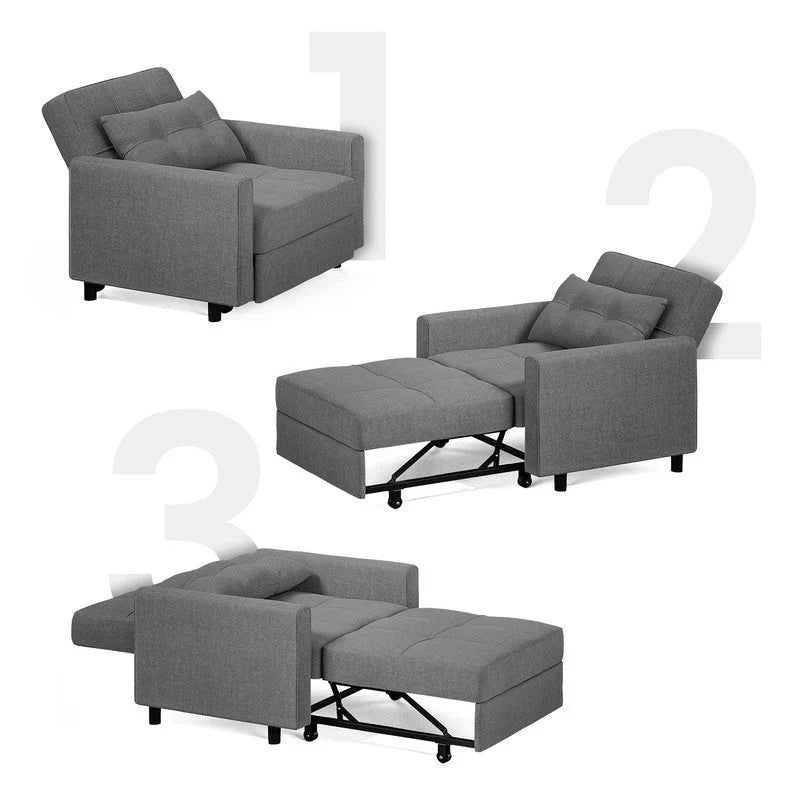Canapé-lit convertible 3-en-1, Canapé-chaise dépliable, Lit pliant convertible pour salon