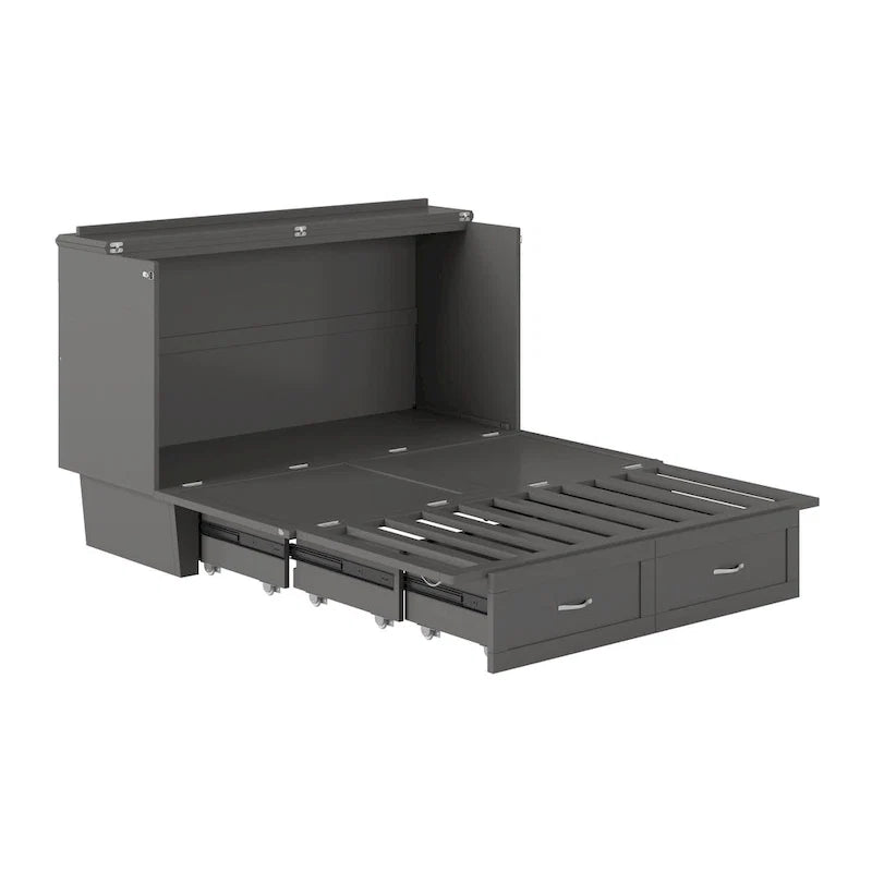Lit escamotable coffre Chelsea Queen avec matelas