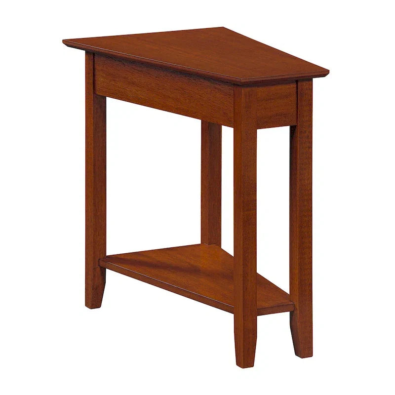 Table d'appoint d'angle American Heritage avec étagère de Convenience Concepts