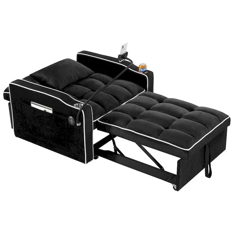 Fauteuil-lit convertible réglable, lit d'appoint escamotable