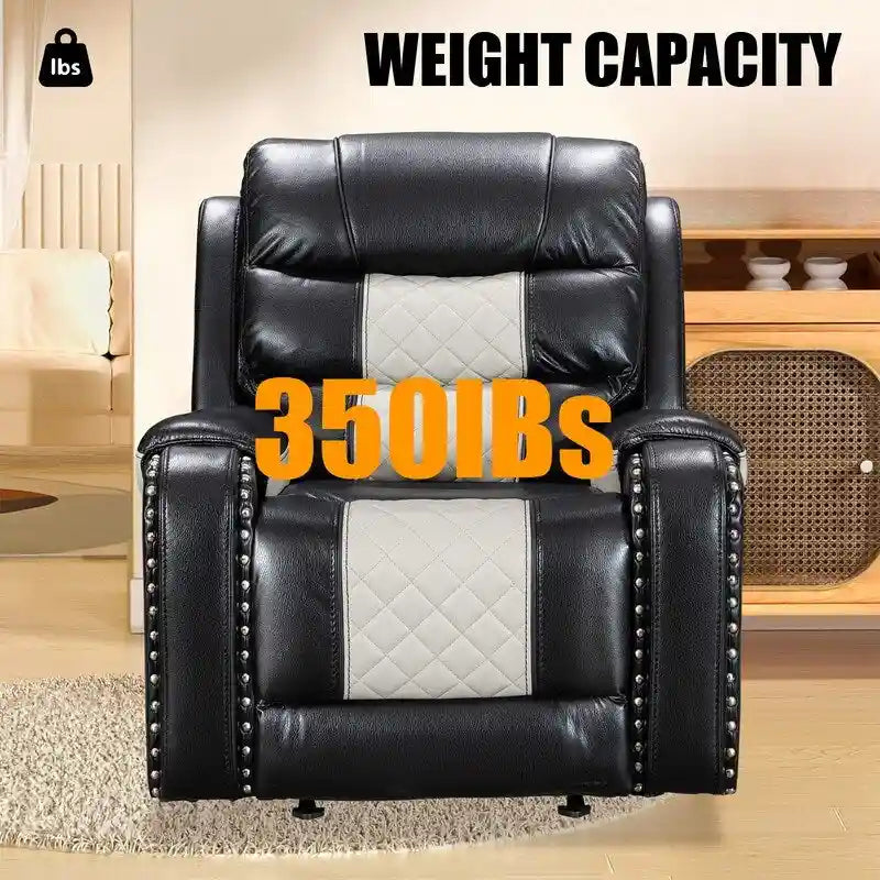 Grand fauteuil inclinable en similicuir de style américain pour salon