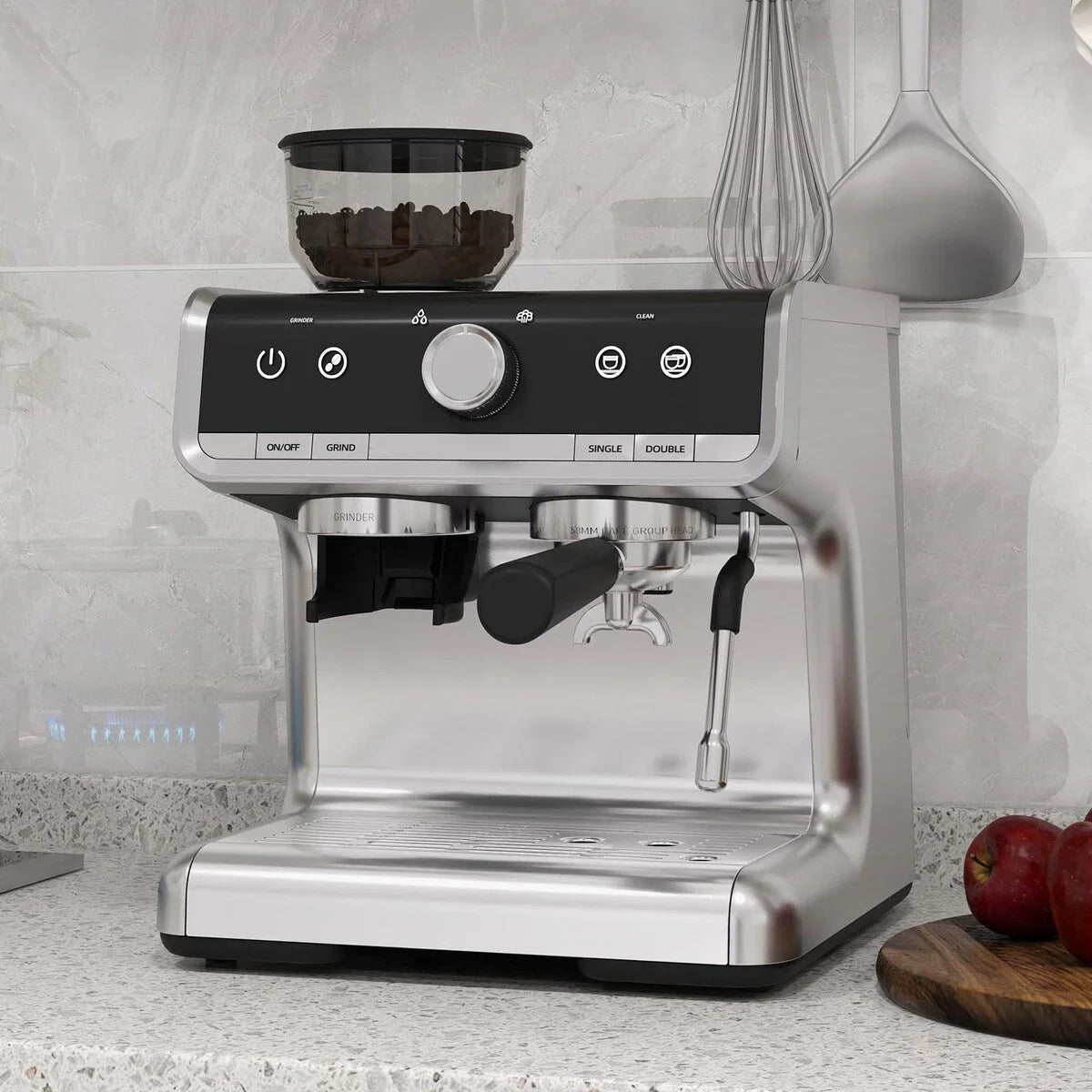 Machine à café expresso, avec moulin, réservoir d'eau de 2,8 L