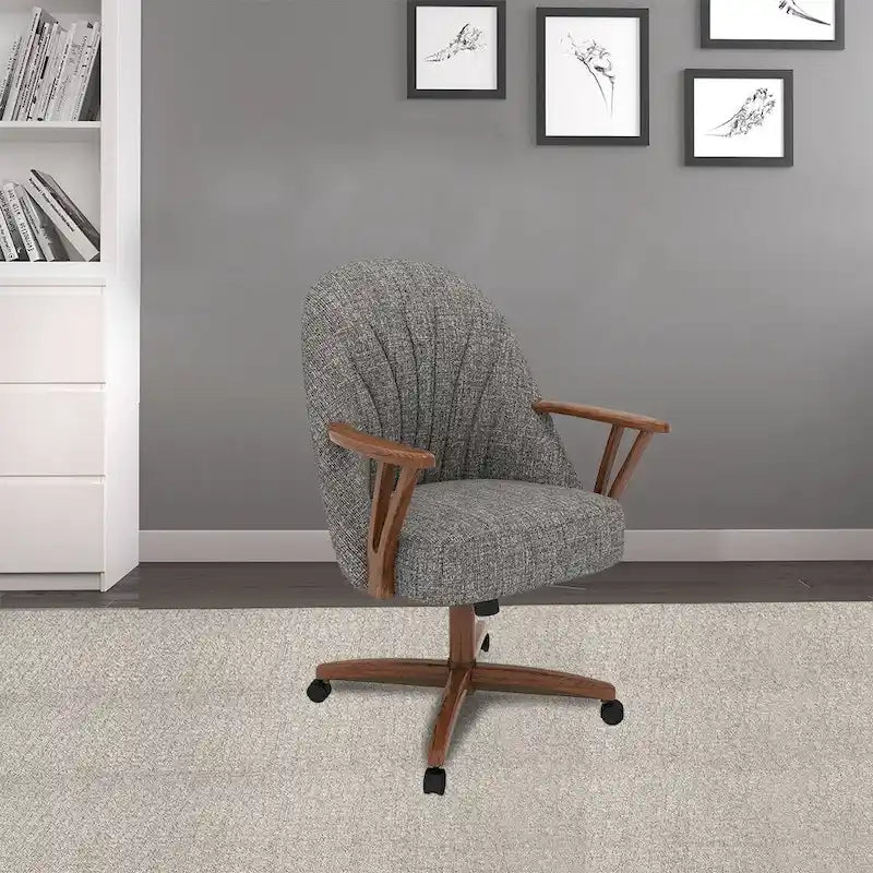 Chaise de salle à manger Caster, finition noyer