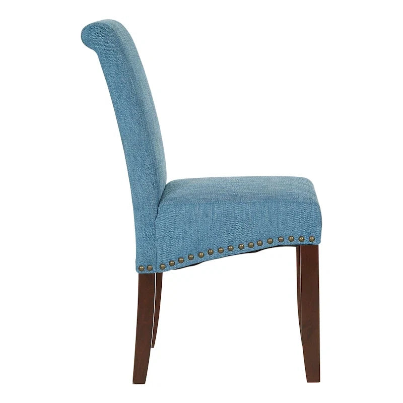 Chaise Parsons Copper Grove Five Bridge Eco en similicuir avec clous