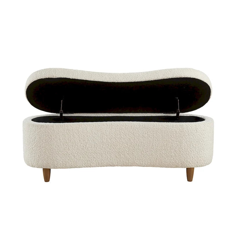 Banc de rangement rabattable INK+IVY Bailey Taupe Boucle