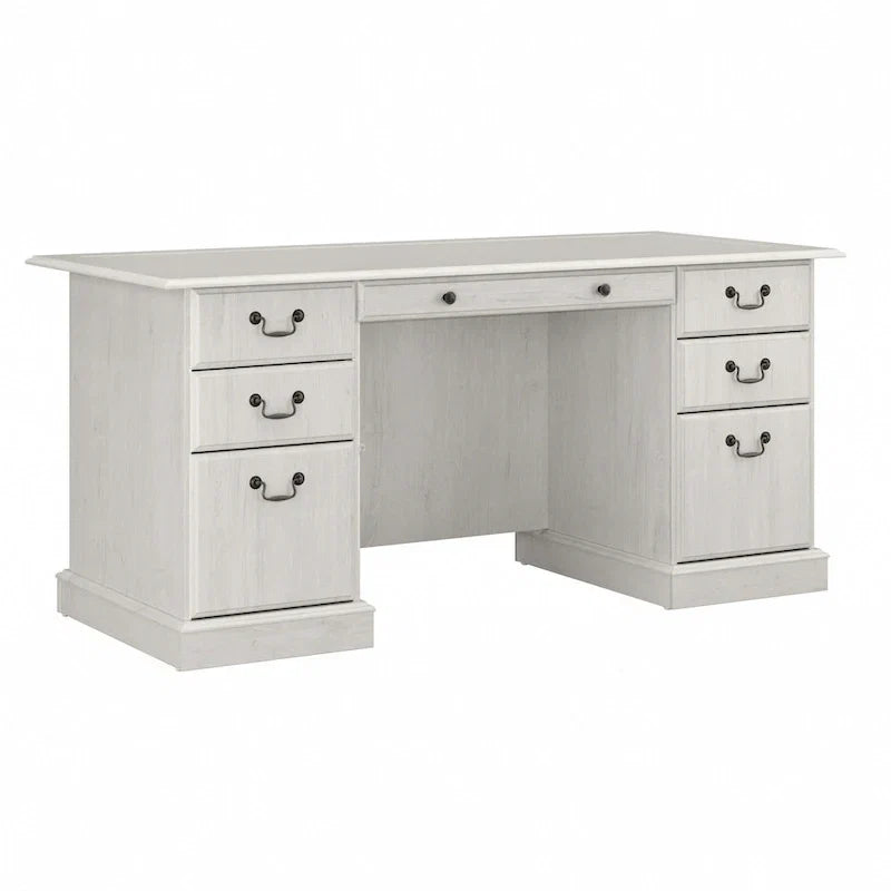Bureau de direction Bush Furniture Saratoga avec tiroirs et rangements