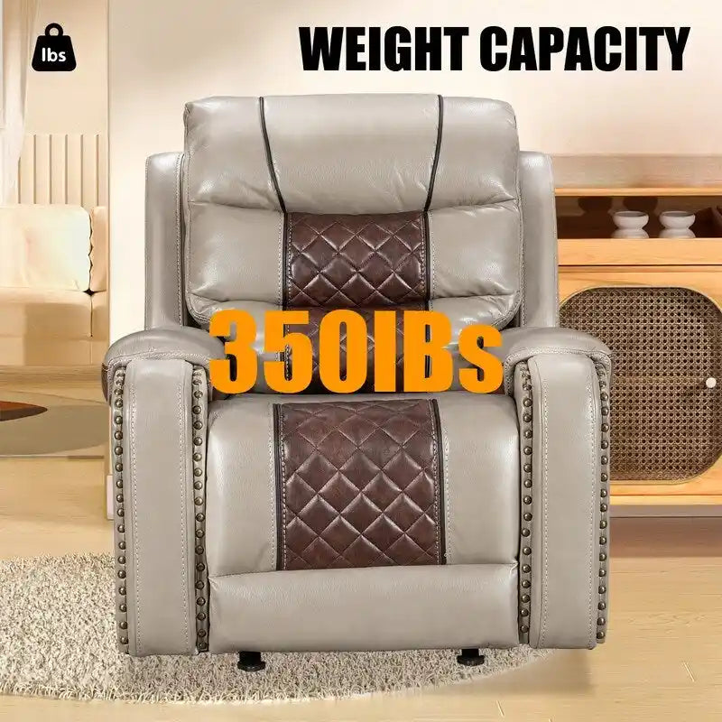 Grand fauteuil inclinable en similicuir de style américain pour salon