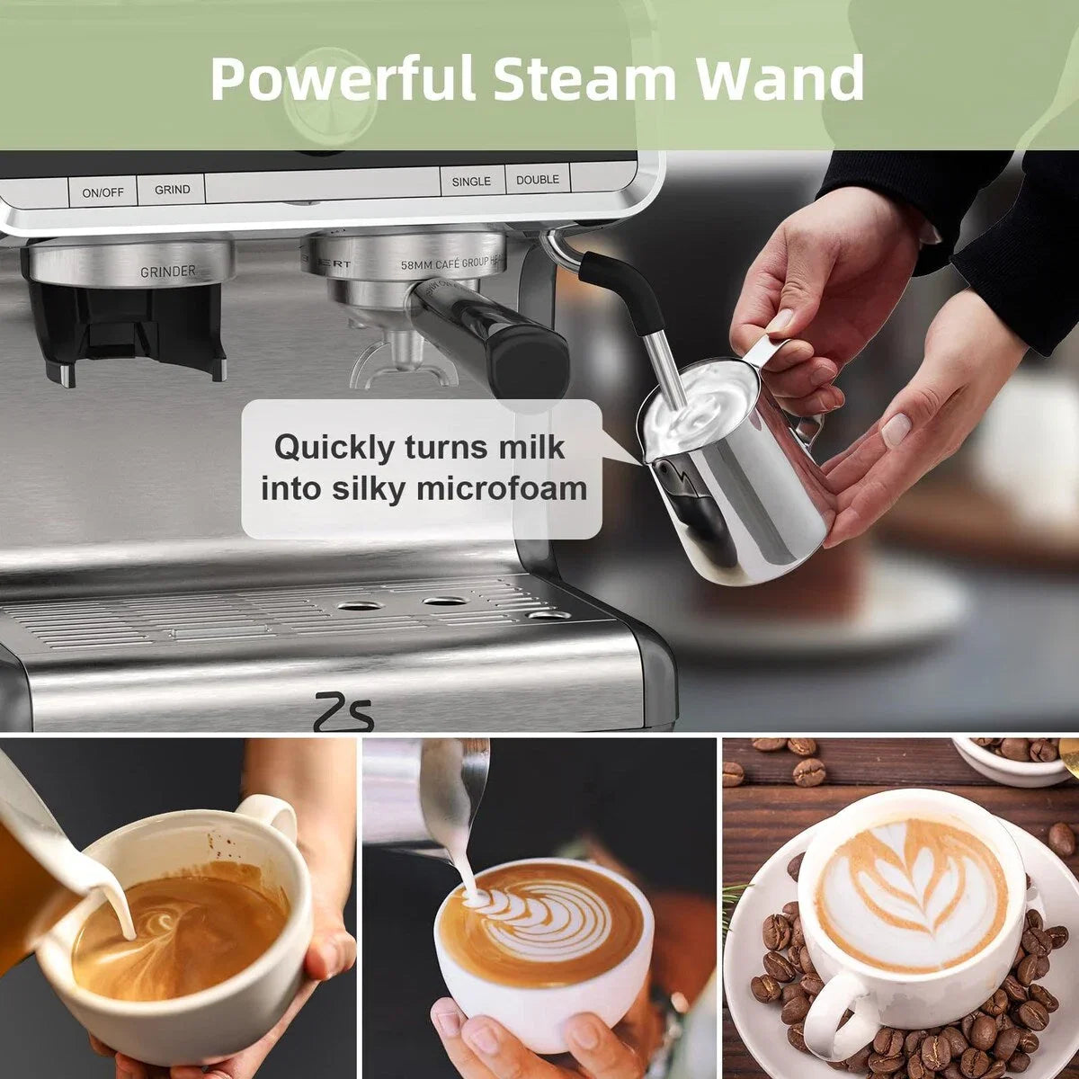 Machine à café expresso, avec moulin, réservoir d'eau de 2,8 L