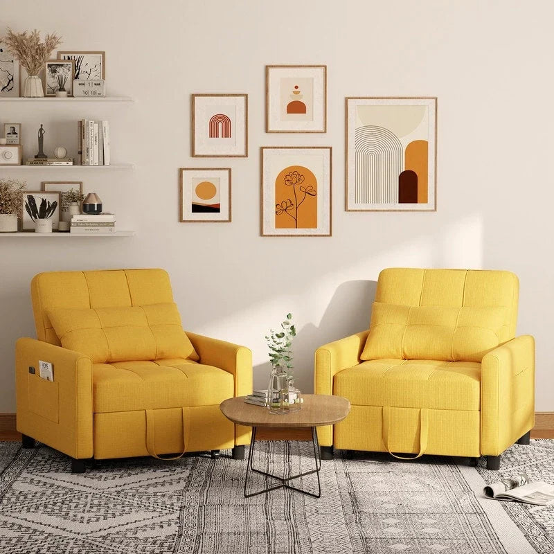 Canapé-lit convertible 3-en-1, Canapé-chaise dépliable, Lit pliant convertible pour salon