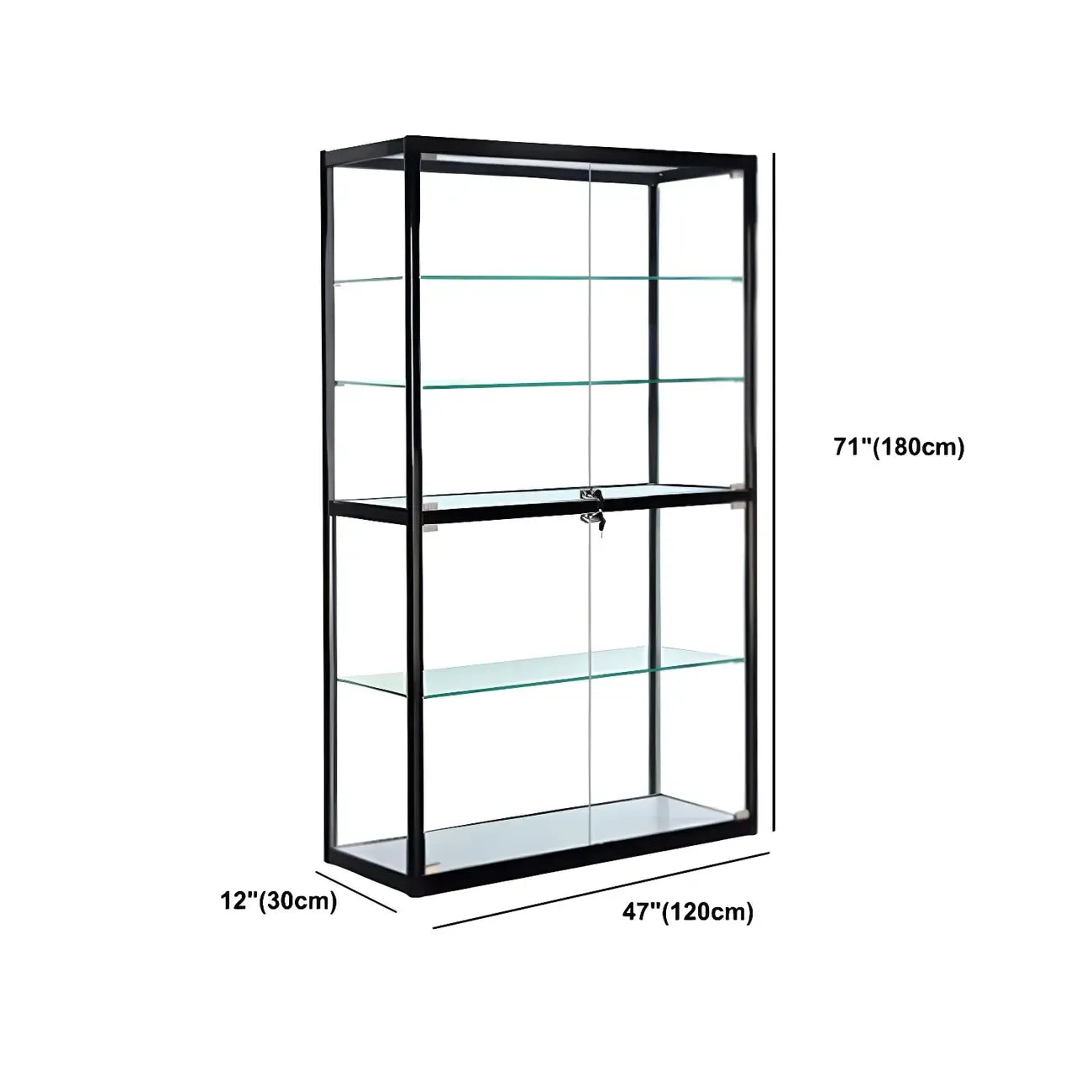 Vitrine rectangulaire contemporaine en verre noir