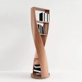 Bibliothèque verticale contemporaine en bois à 5 niveaux Hourglass