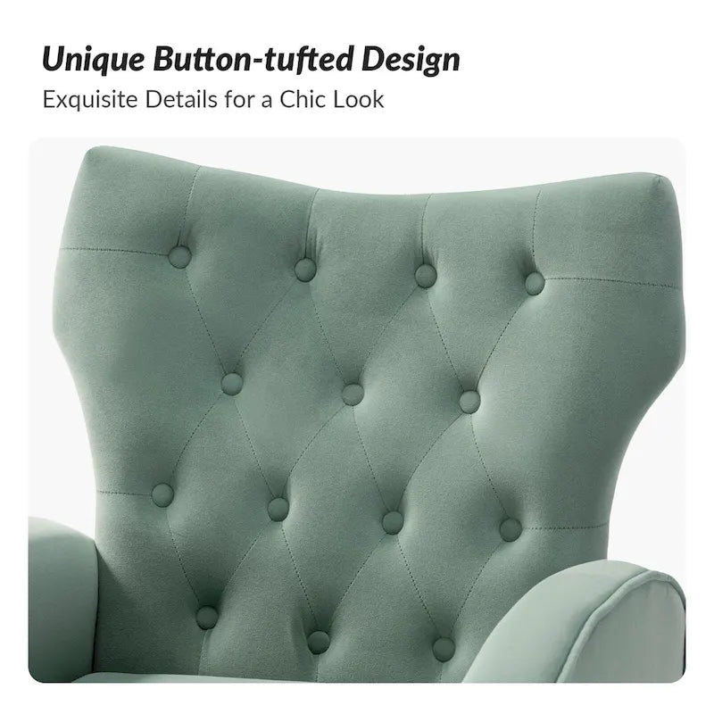 Chaise touffetée Abadiana avec accent et piètement en métal