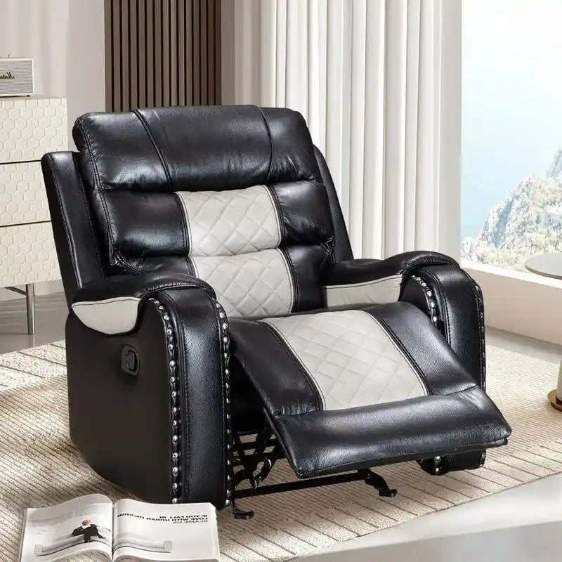 Grand fauteuil inclinable en similicuir de style américain pour salon