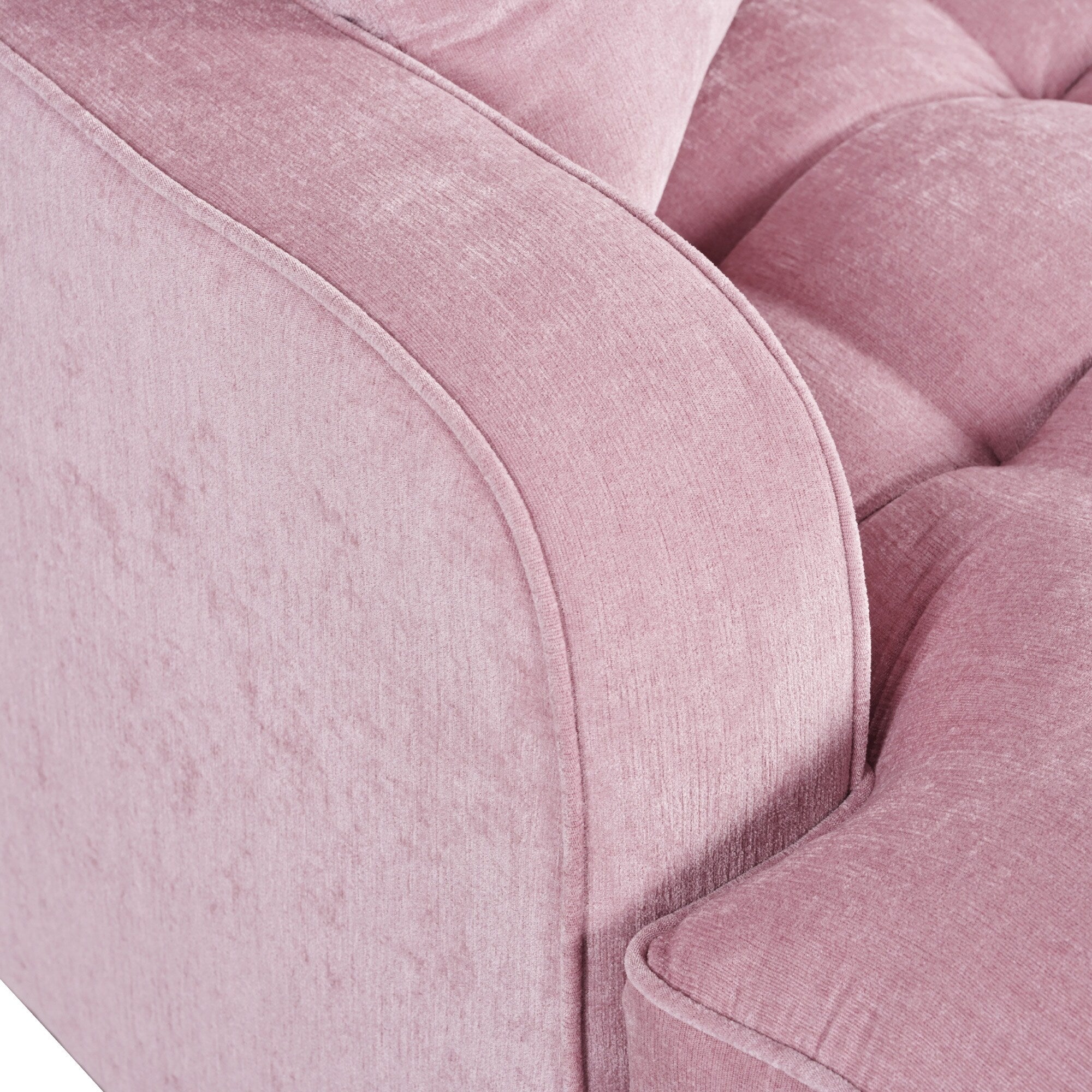 Canapé-lit Chenille avec dossier touffeté et 2 oreillers détachables pour le salon