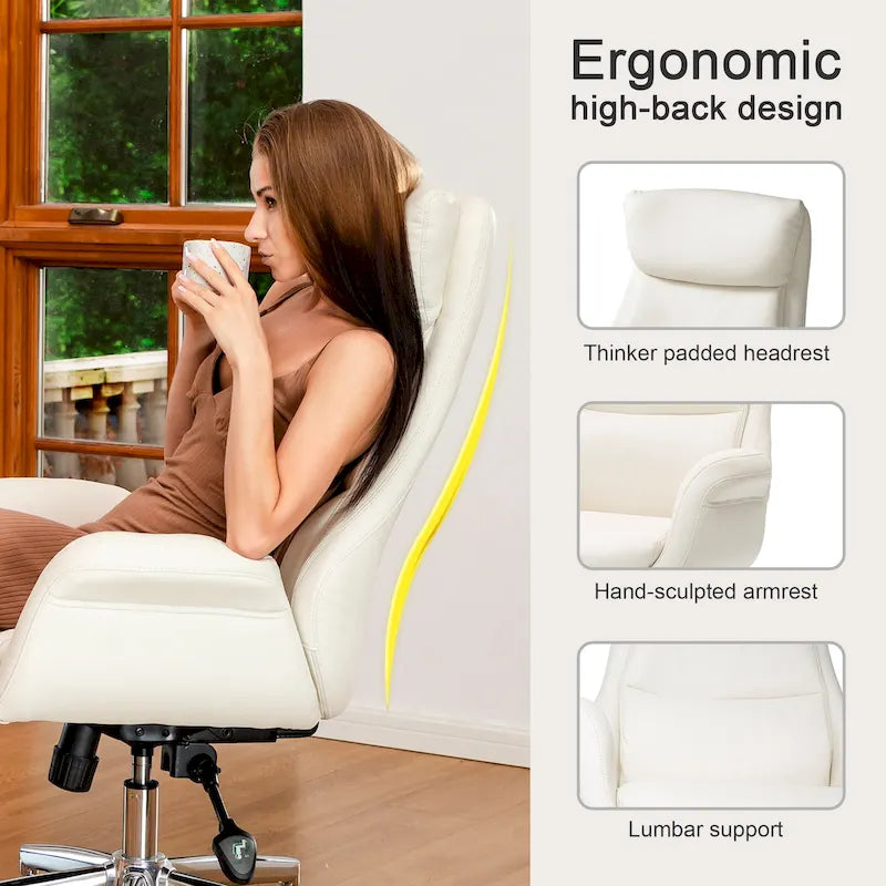 Chaise de bureau en similicuir - Pivotante - Plusieurs coloris