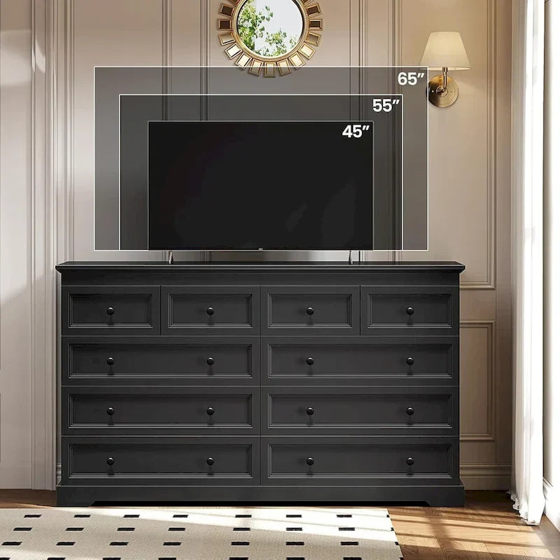 Commode à 10 tiroirs, grande commode à 55 tiroirs en bois et chiffonnier