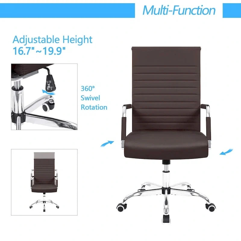 Chaise de bureau Homall nervurée Chaise de bureau d'ordinateur
