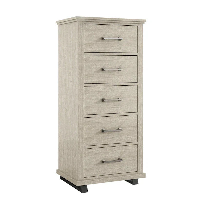 Ensemble de chambre à coucher 4 pièces Farmhouse - 2 tables de chevet, 1 commode et 1 chiffonnier
