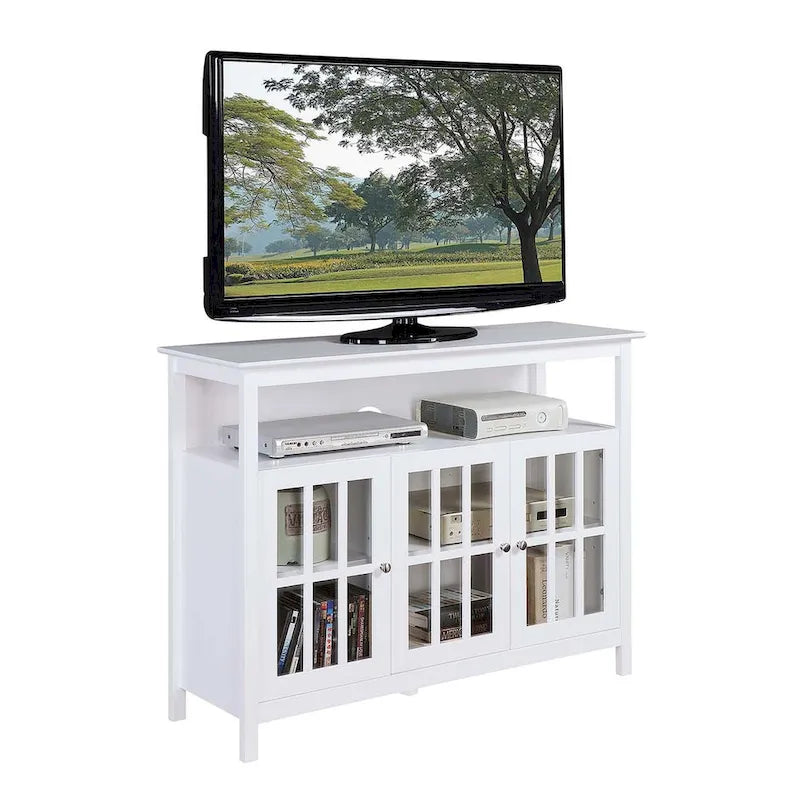 Meuble TV de luxe Big Sur de Convenience Concepts avec armoires de rangement et étagère pour téléviseurs jusqu'à 55 pouces