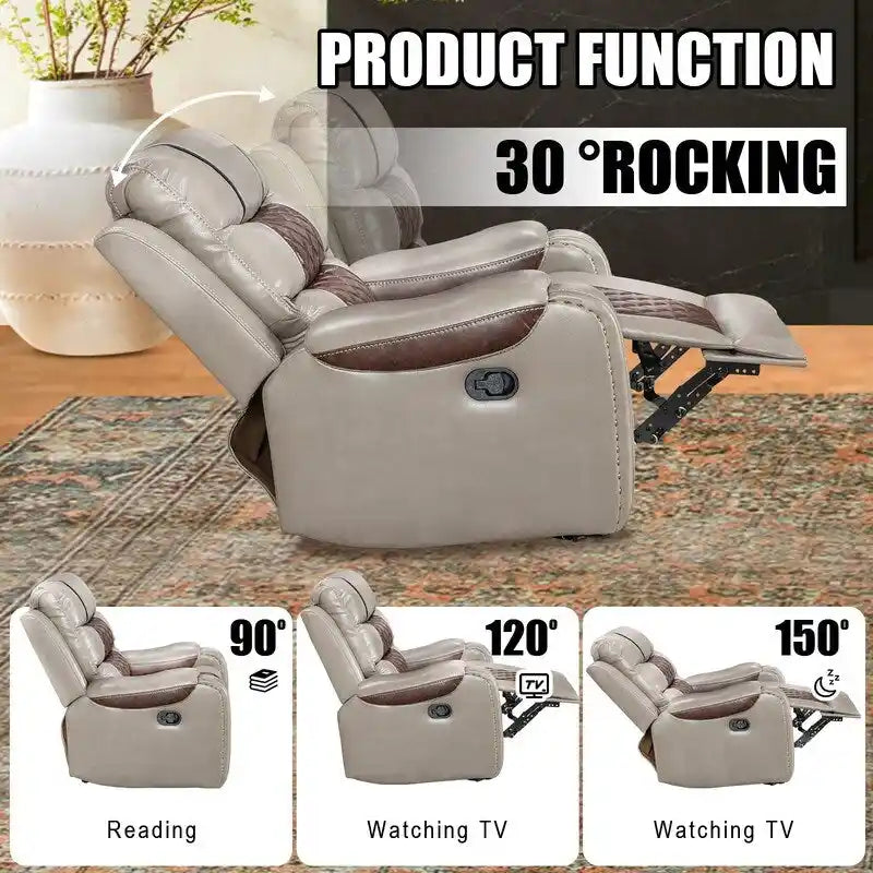 Grand fauteuil inclinable en similicuir de style américain pour salon