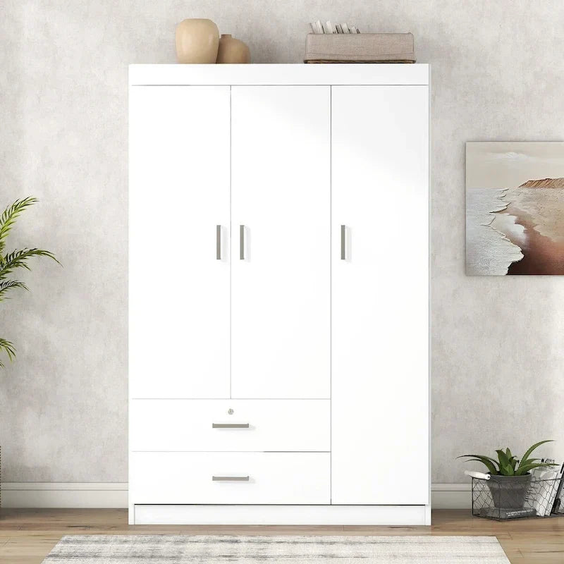 Armoire 3 portes avec 2 tiroirs