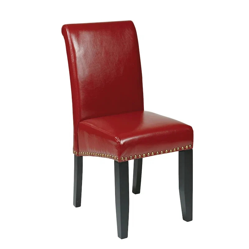 Chaise Parsons Copper Grove Five Bridge Eco en similicuir avec clous
