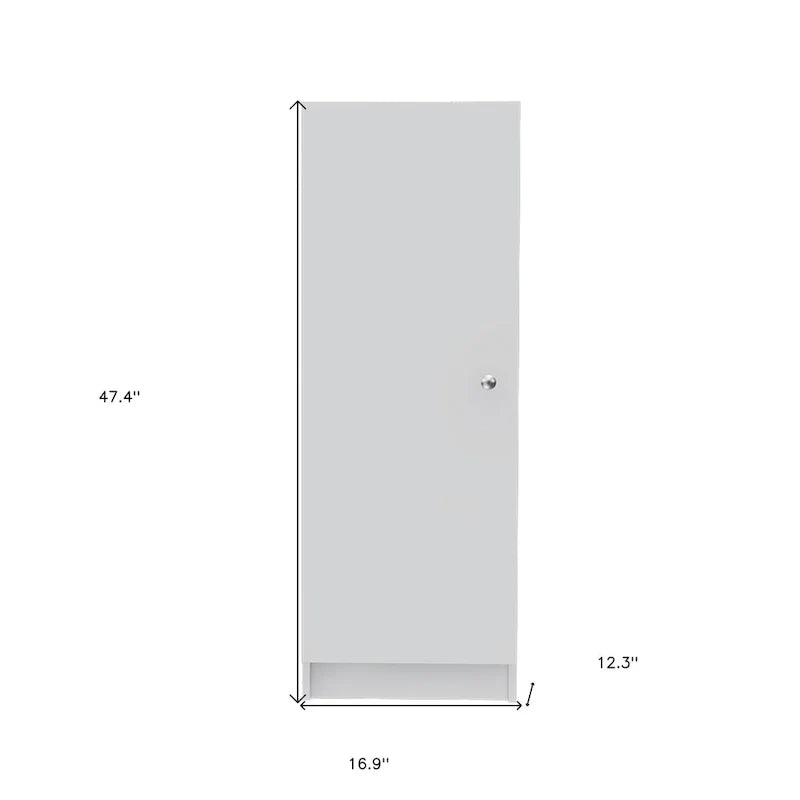 HomeRoots 47 Armoire de cuisine ou de rangement en bois blanc - 16,9' X '47,4' X '12,3