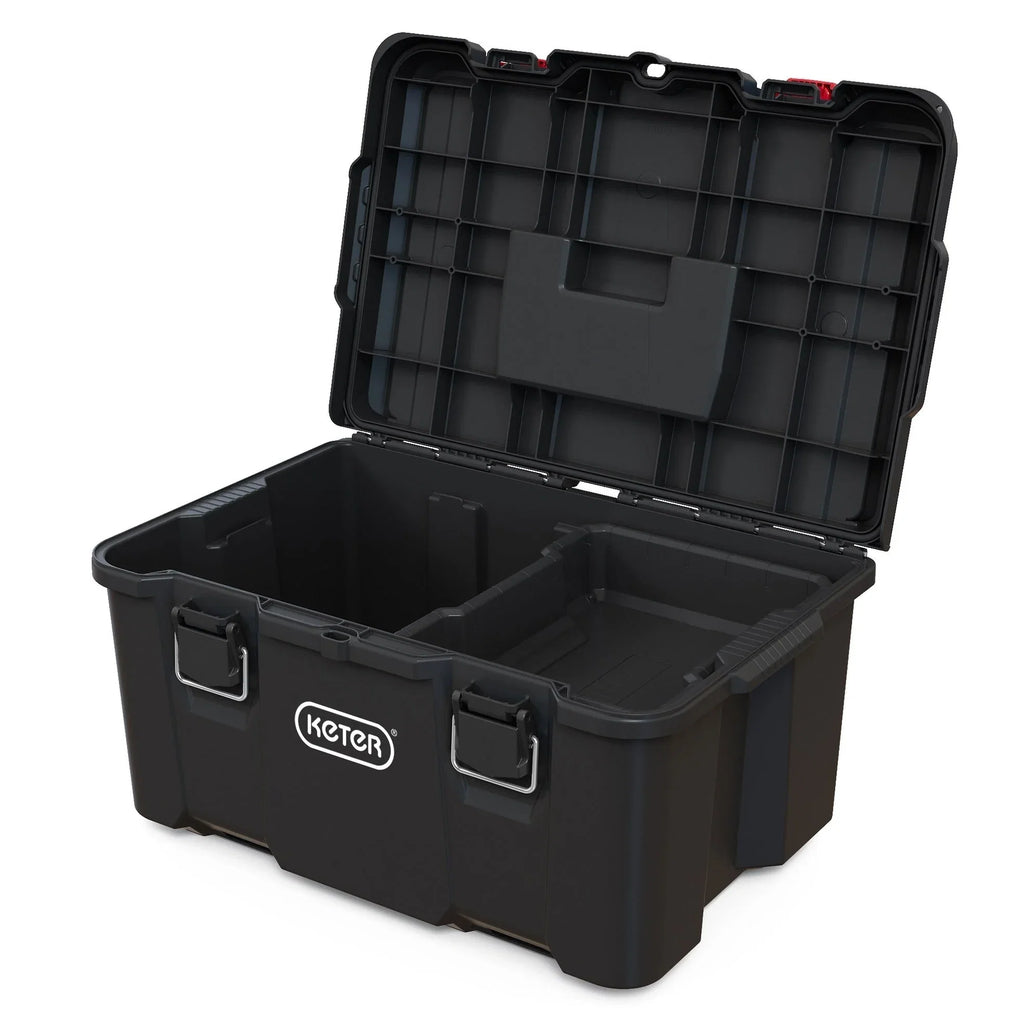Keter Stack-n-Roll – Système modulaire 3 pièces de rangement et d'organisation d'outils mobile en résine durable