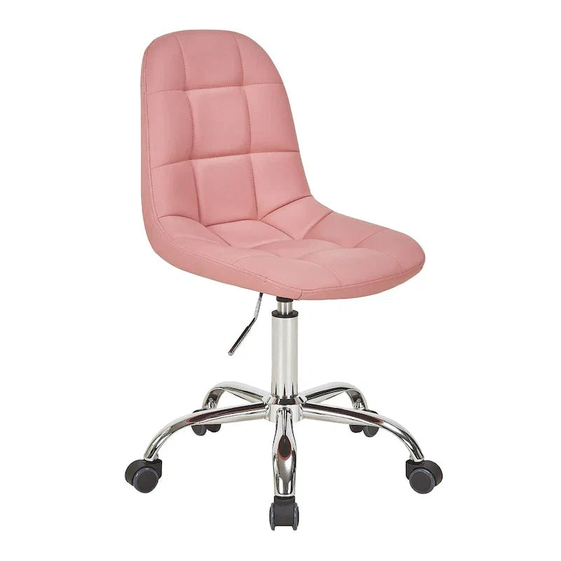 Chaise de bureau à domicile sans accoudoirs Javlergo, chaise de bureau d'ordinateur réglable en hauteur avec roulettes