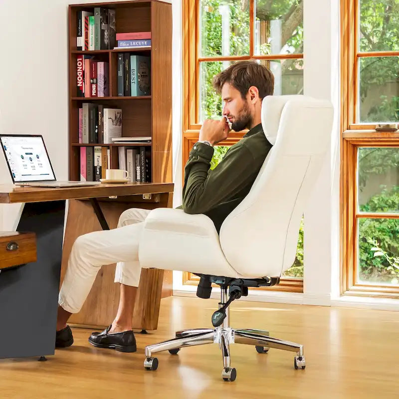 Chaise de bureau en similicuir - Pivotante - Plusieurs coloris