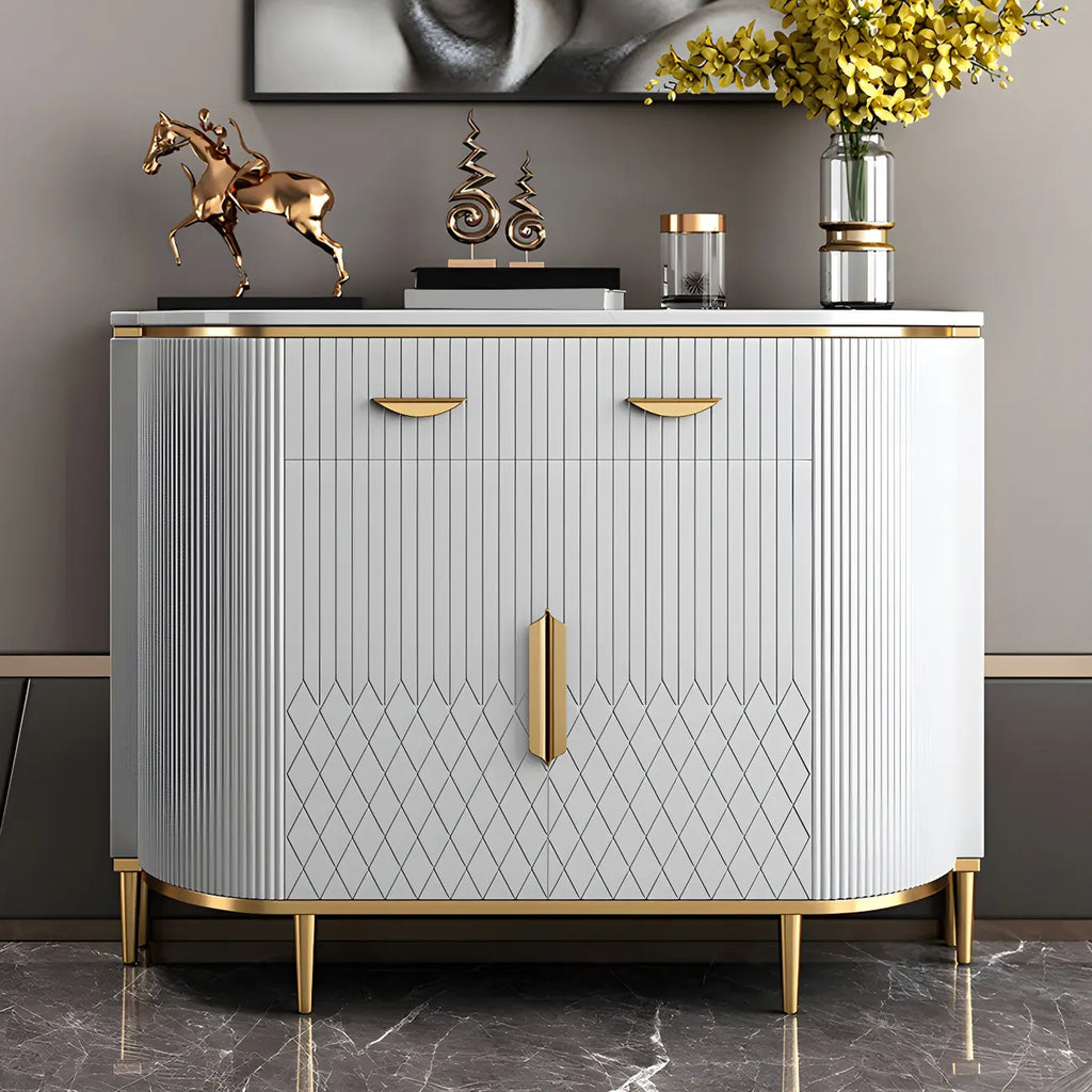 Buffet Glam Marble gris avec rangement