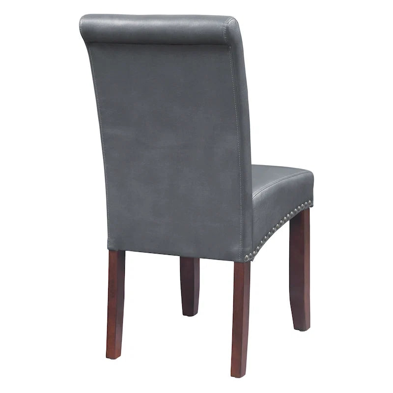 Chaise Parsons Copper Grove Five Bridge Eco en similicuir avec clous