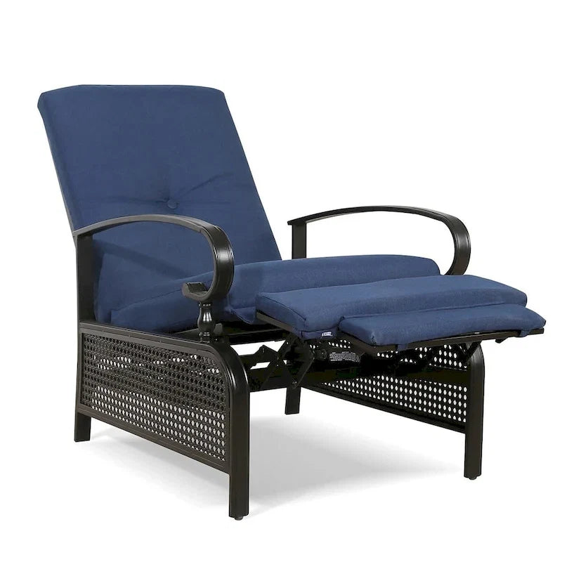 Fauteuil inclinable de salon réglable avec coussin – 38 (P) x 26,5 (L) x 38,5 (H) pouces