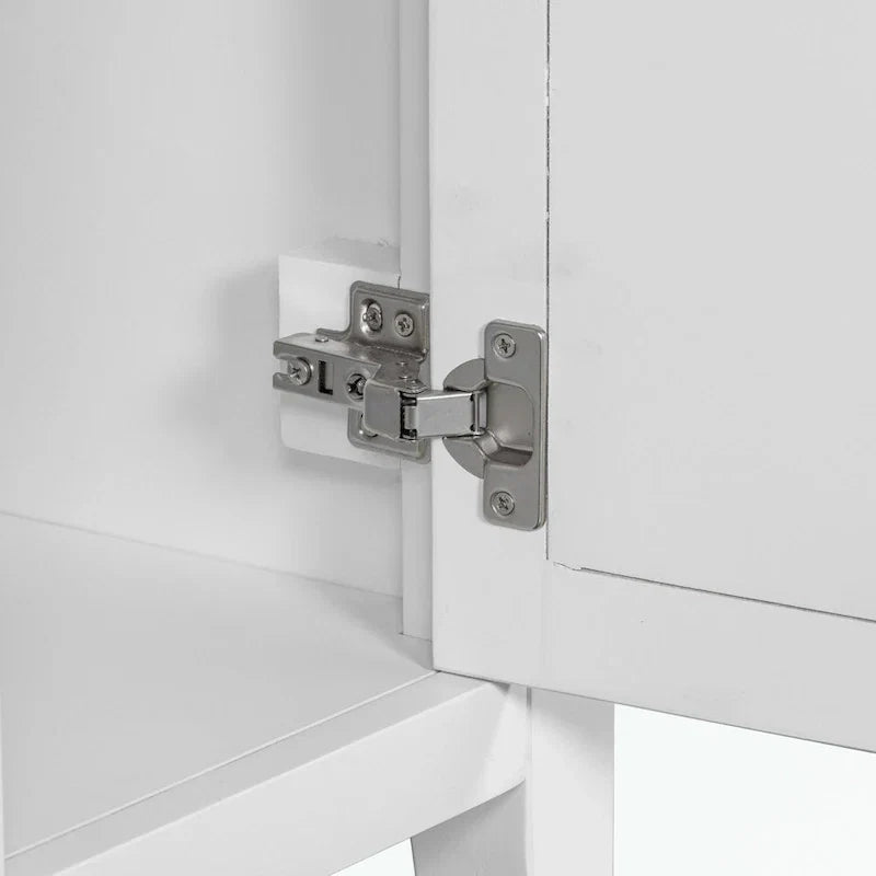 Meuble-lavabo avec vasque en céramique, deux placards et cinq tiroirs