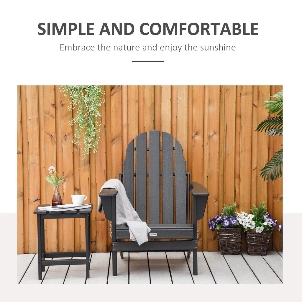 Chaise Adirondack pliante, chaises longues de plage en plastique HDPE toutes saisons pour terrasse et mobilier de jardin
