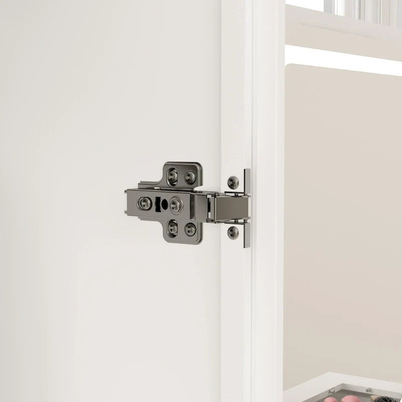 47,2 Grande Armoire LED Lumineuse Placard à Portes en Verre Entièrement en Verre