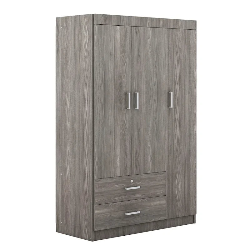Armoire 3 portes avec 2 tiroirs