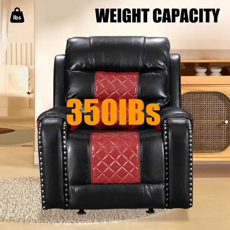 Grand fauteuil inclinable en similicuir de style américain pour salon