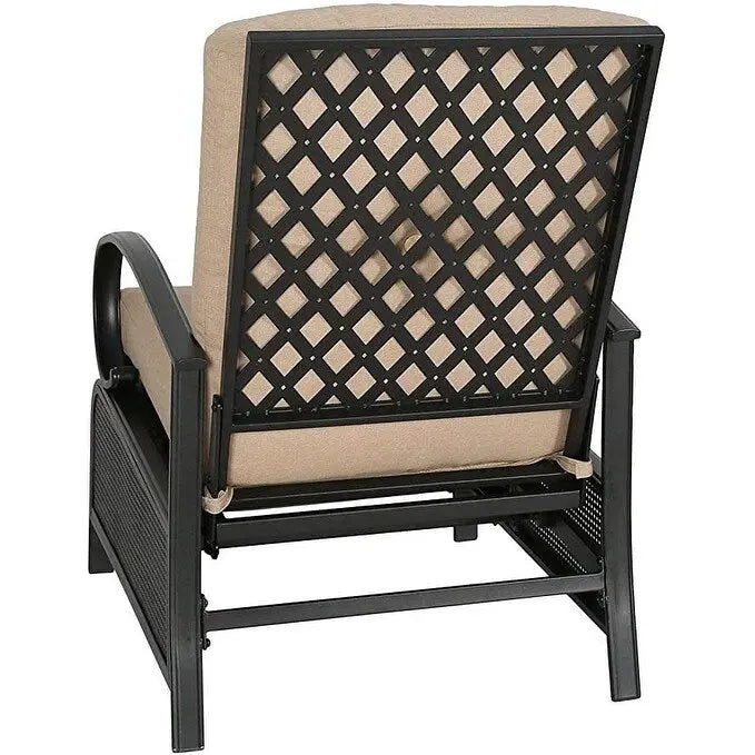 Fauteuil inclinable de salon réglable avec coussin – 38 (P) x 26,5 (L) x 38,5 (H) pouces